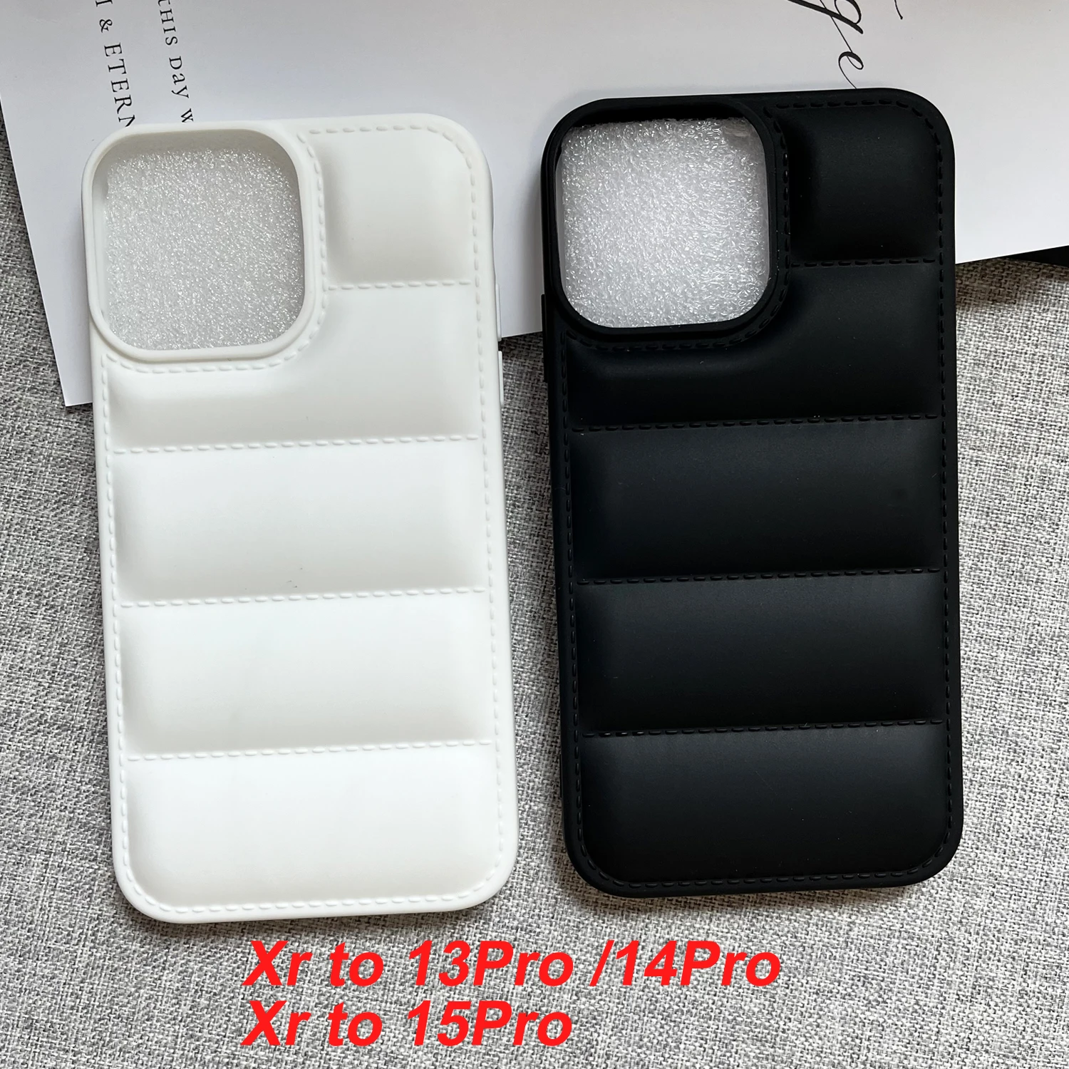 Soft Jacket Case For Diy XR turned to 14Pro 13Pro Phone Cover for XR Changed to 15pro Protect Cover