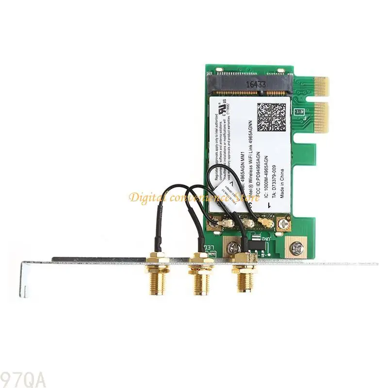 97QA耐久性ワイヤレスデュアルバンド2.4/5GHz 300M WiFiコンバーターカードインテル4965Agn