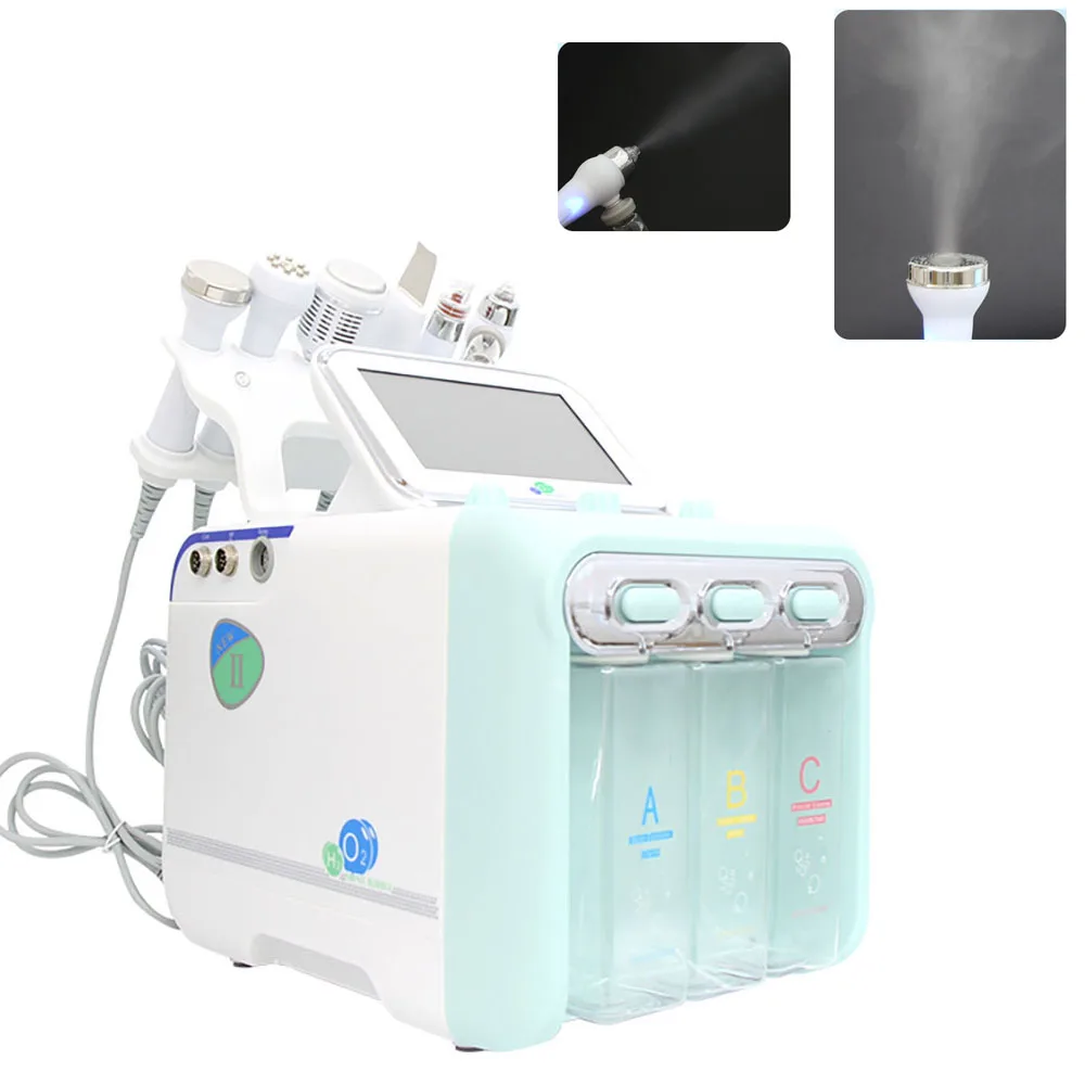 6 in 1 Wasserstoff Derma brasion Gesichts schönheit Maschine Aqua Peeling Tiefen reinigung Lifting Wasser Mikro derma brasion Gerät Hautpflege – Detail 14