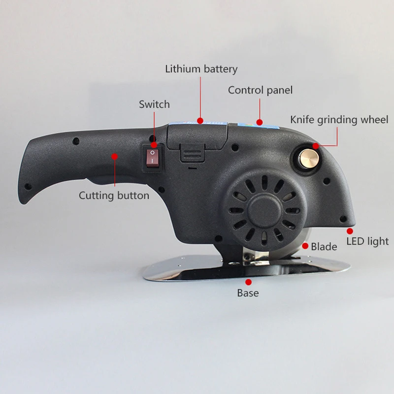 110V-220V Brushless Electric Round Knife Speed Adjustable Tailor Electric Scissors Leather Cloth Paper  Hand-held Cutter Tools