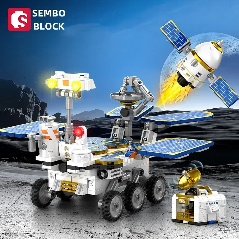 

SEMBO BLOCK Zhu Rong building block Mars rover model fashionable DIY assembled educational children toy collection ornament gift