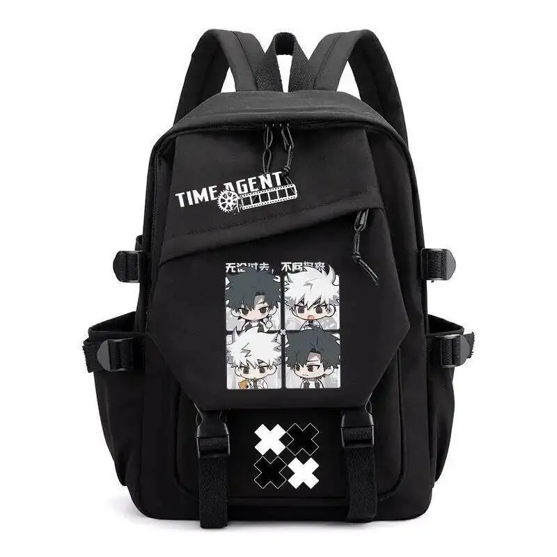 

Anime Game Chibi Black White Pink Green Link Click Student Teens School Bags Large Capacity Mochilas Backpacks
