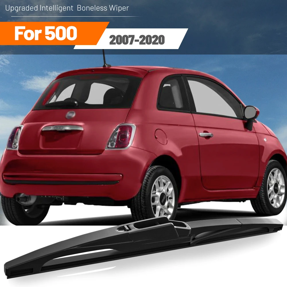 Auto-Windschutzscheiben-Heckwischerblatt, Windschutzscheibe, Windschutzscheibe, saubere Heckklappe, Fenster, Regenbürste für FIAT 500 2007–2020