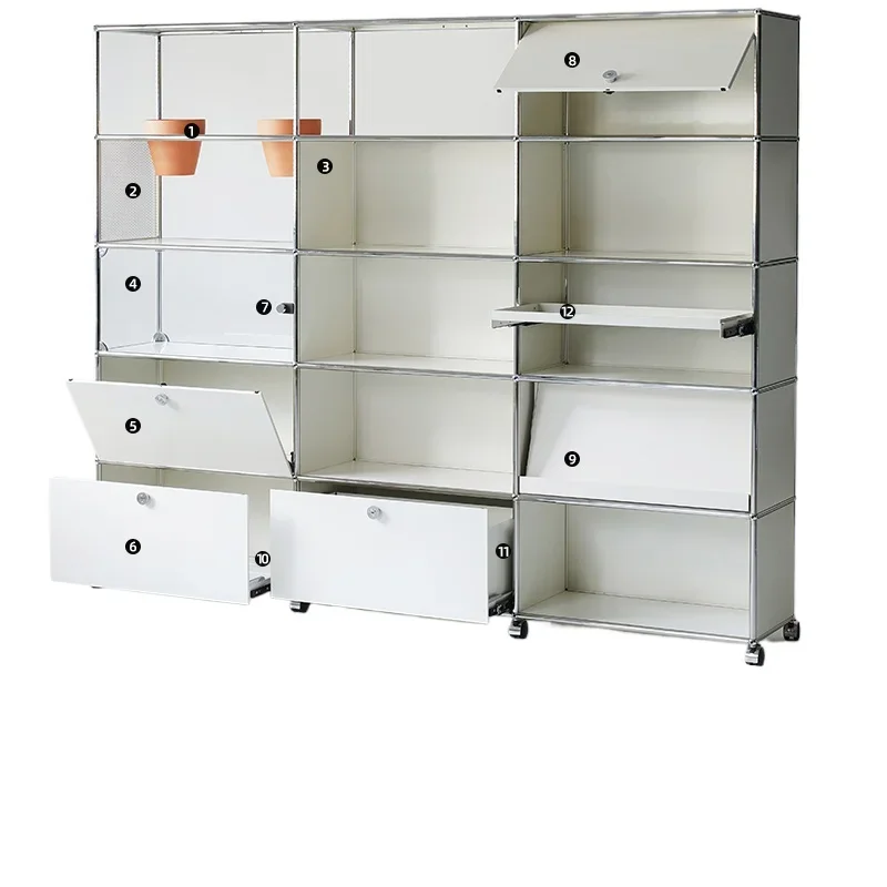 

Living room full wall bookcase locker custom DIY display shelf bookshelf