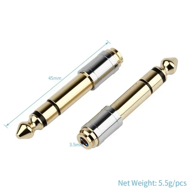 Jack 3.5 do 6.35 Adapter Audio 6.5mm do 3.5mm męskie złącze żeńskie wtyczka słuchawek elektroniki użytkowej 6.3mm