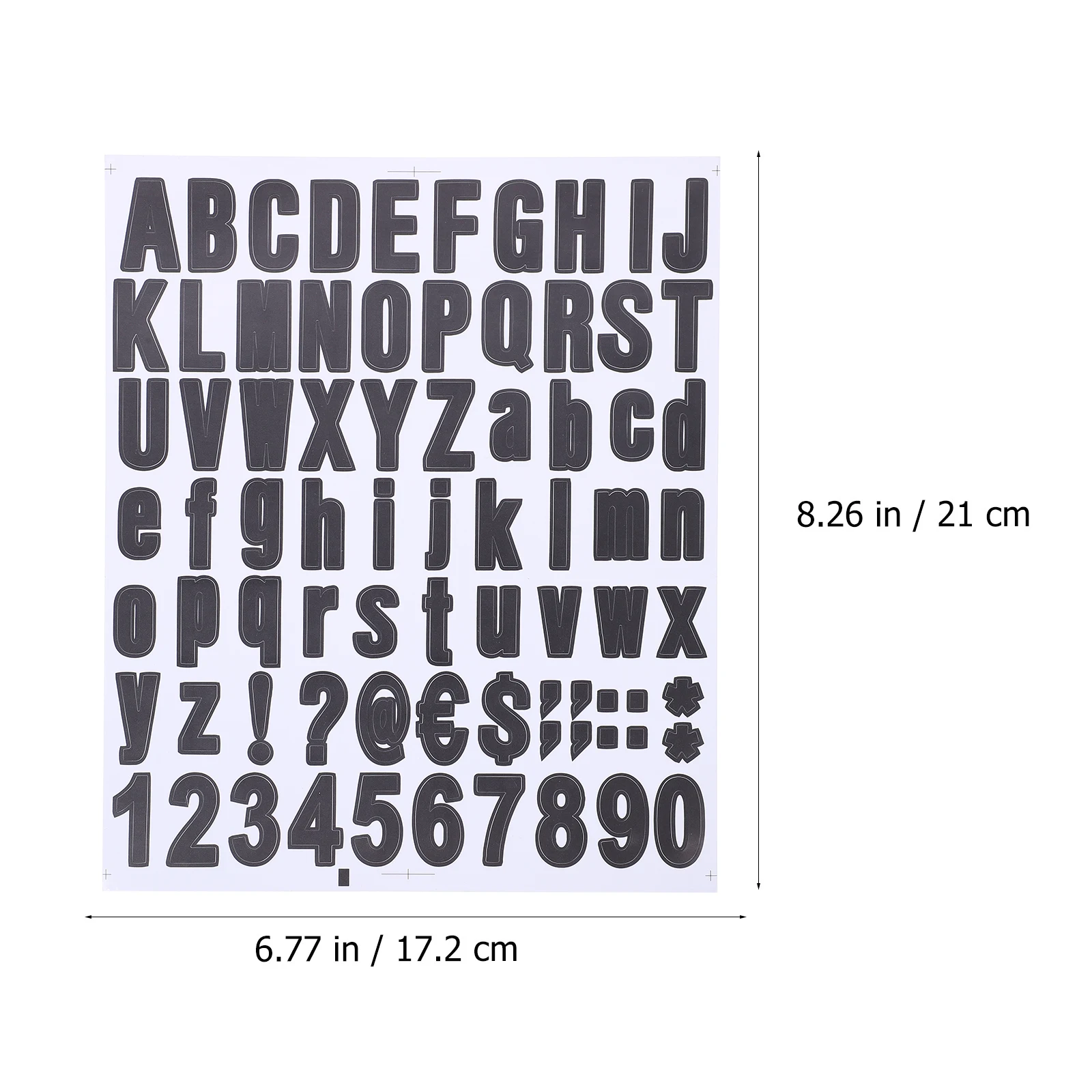 

10 Sheets PVC Self-adhesive Labels Stickers Letters Numbers Alphabet Office Craft Scrapbooking Decor Gift Tags Envelopes Durable