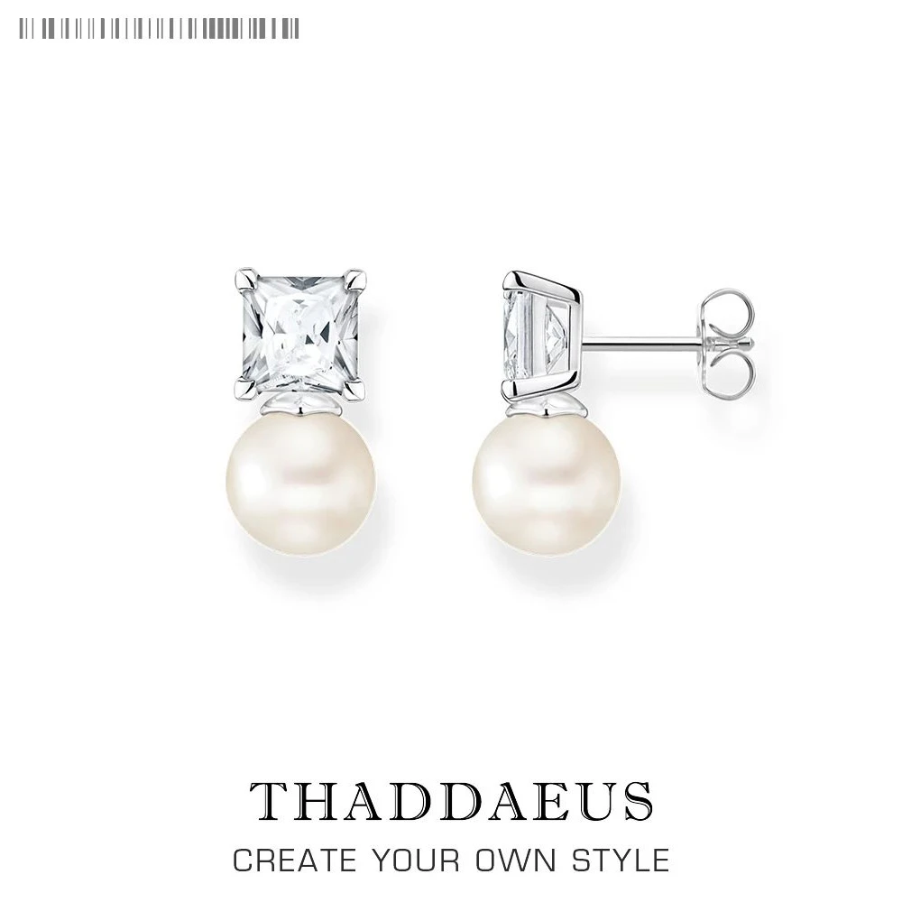 

Freshwater Pearl White Stone Stud Earrings Brand New Fine Jewelry Classic Gift 925 Sterling Silver