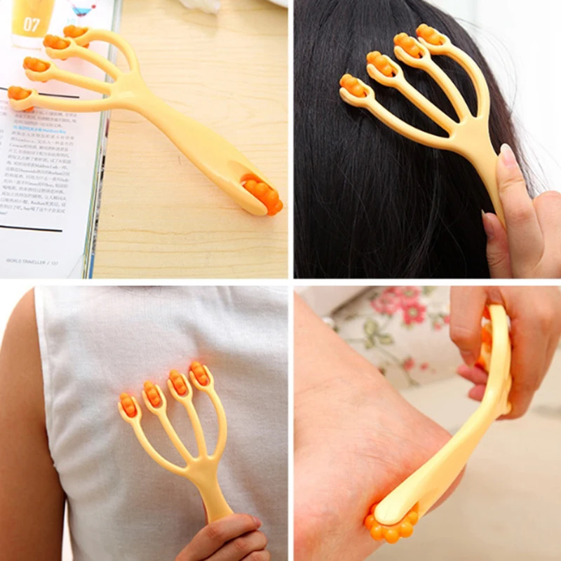 

1 шт., ручной роликовый массажный инструмент с пятиколесным шариковым наконечником для спины, шеи, ног и талии - спа-терапия для похудения и взлетия фасции