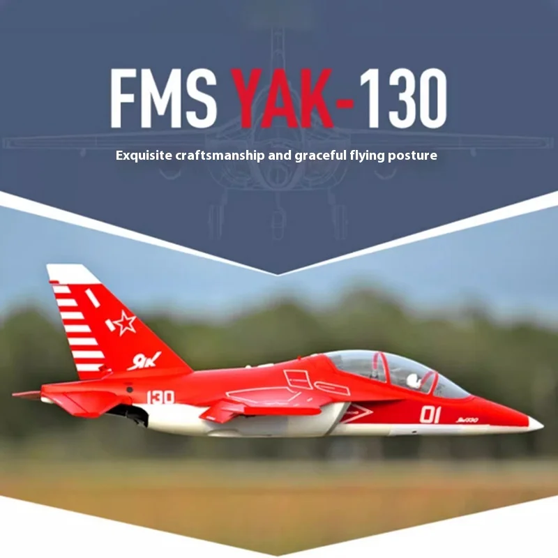 Fms 70 mm Yak-130 V2 Jacques verbesserte erweiterte Trainer-Simulation elektrische ferngesteuerte Schaumstoffflugzeuge Starrflügelflugzeugmodell