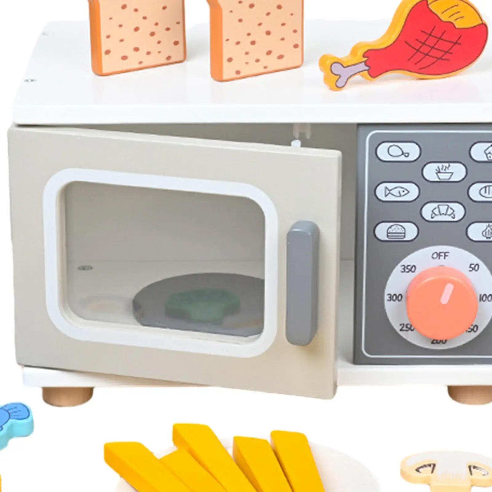 Jouets de four à micro-ondes en bois pour enfants, jouets de four à micro-ondes pour filles et garçons