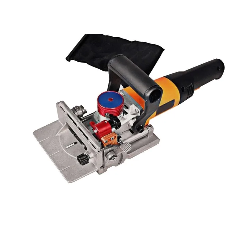 Portable Wood Biscuit Jointer 45° Angle Tenon Cutter Punch Machine For Hidden Fastener Furniture Cabinet Installation