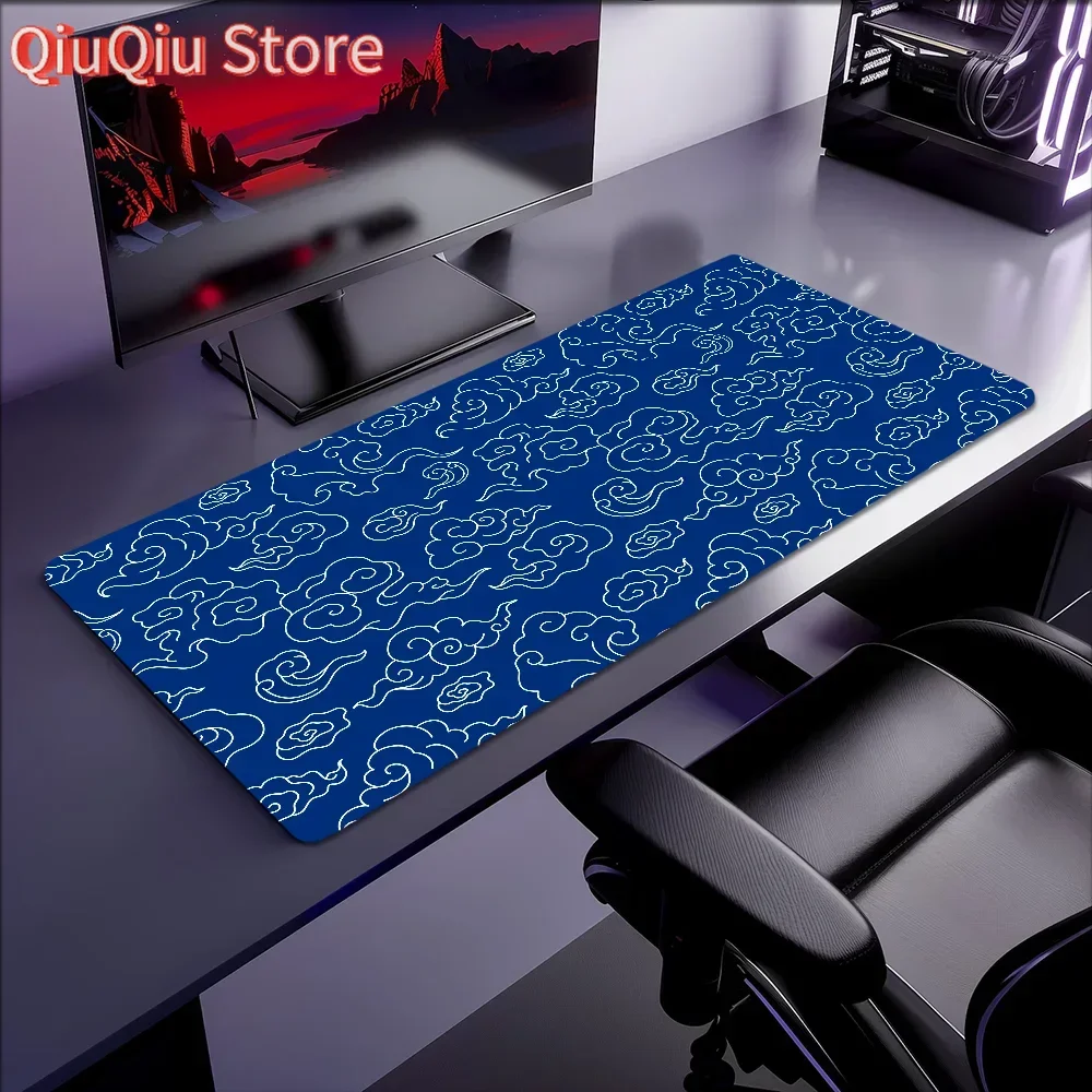 

Коврик для мыши с японским рисунком облаков, нескользящий утолщенный большой коврик для письма, офисный студенческий игровой коврик для мыши