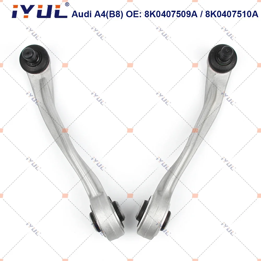 

IYUL A Pair Front Upper Suspension Control Arm Curve For Audi A4 8K2 8K5 8KH B8 A5 8F7 8TA Q5 8K0407509A 8K0407510A