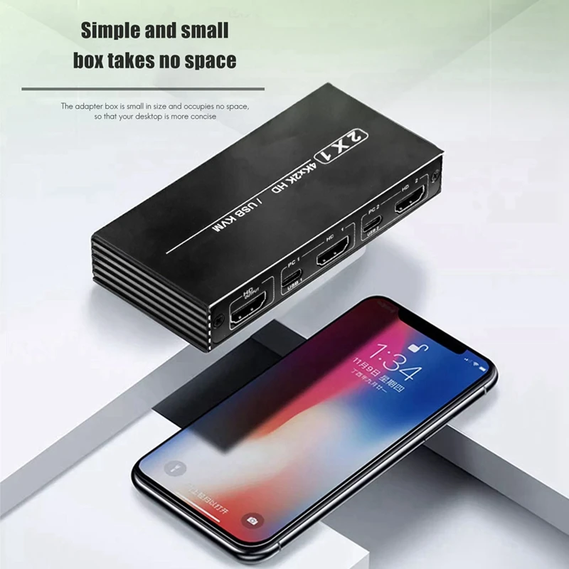 محول 4K 2 في 1 خارج سريع فيديو الجلاد 1 قطعة التبديل السريع 2 شاشات لأجهزة الكمبيوتر التلفزيون العارض اتصال سريع التبديل