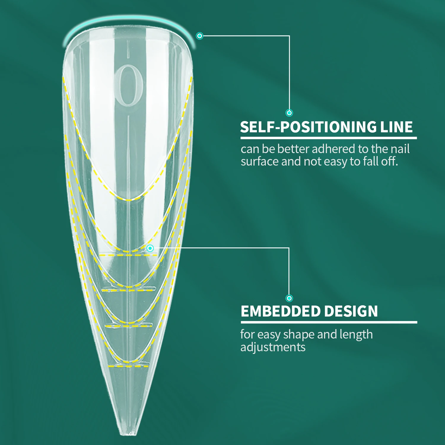 แม่พิมพ์เล็บปลอม Nailpop Insert Dual Shape Assassin แบบฝรั่งเศส 150 ชิ้น 15 ขนาด สำหรับต่อเล็บมือแบบมืออาชีพ ใช้กับอะคริลิกและเจล