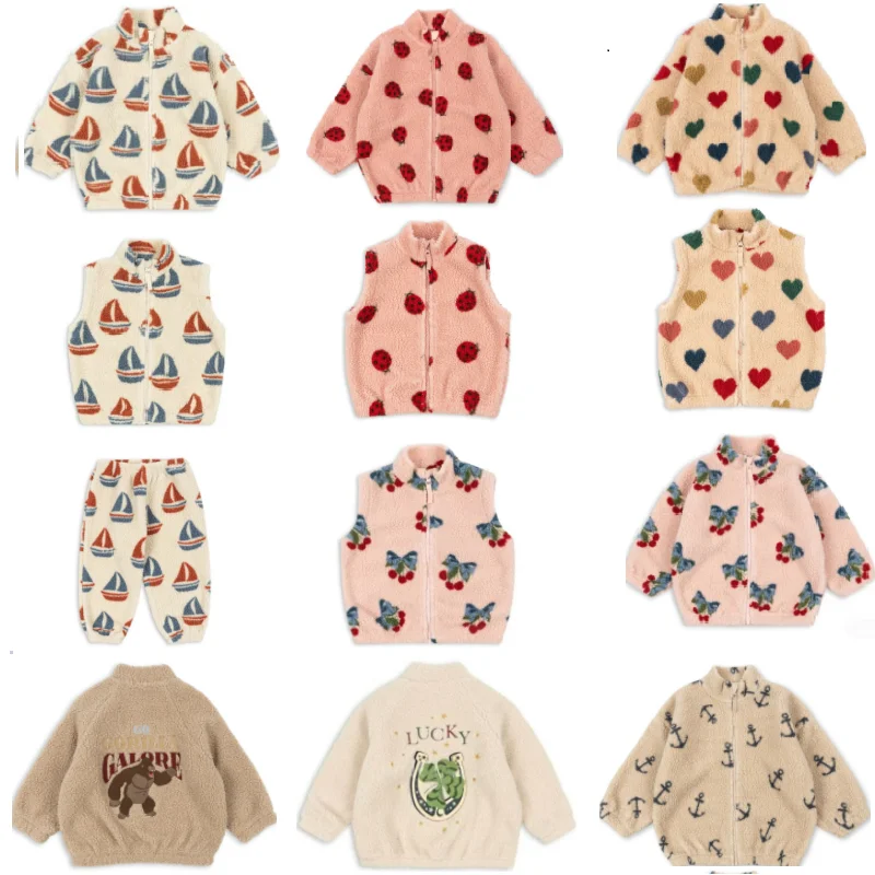 

Children's Jacket 2025 Winter New Arrival Cartoon Fashion Boys' Cotton Coat Pure Cotton Fleece-Lined Warm Print Girls' Outerwear