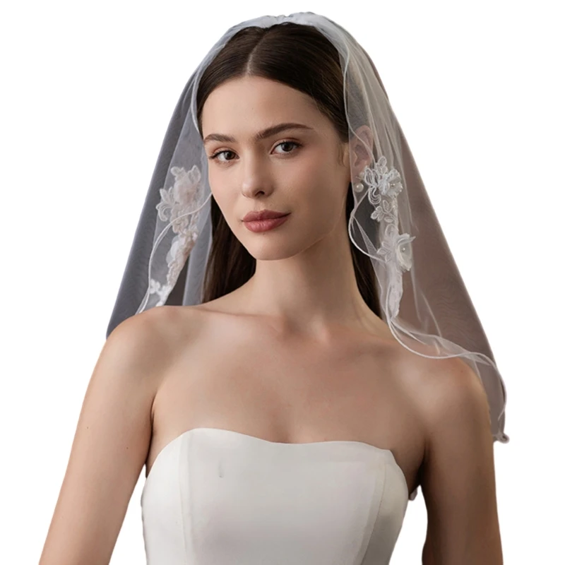 

Double Layer Bridal Veil Hair Comb Short Wedding Veil Wedding Dress Accessory