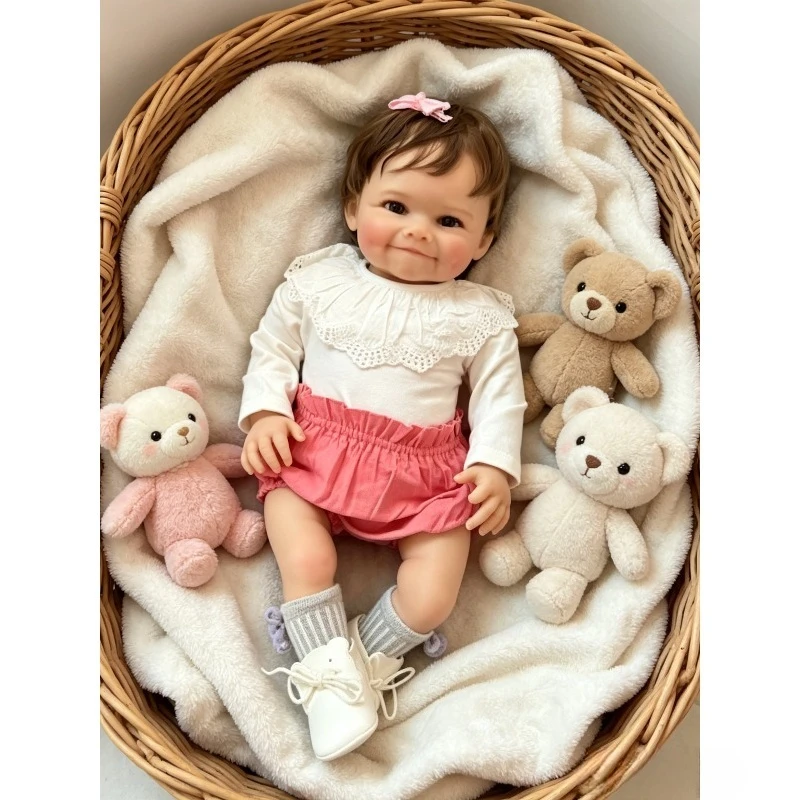 

24inch Reborn Toddler Girl Raya Soft Cloth Body Rooted Hair High Quality Hand Painted Doll