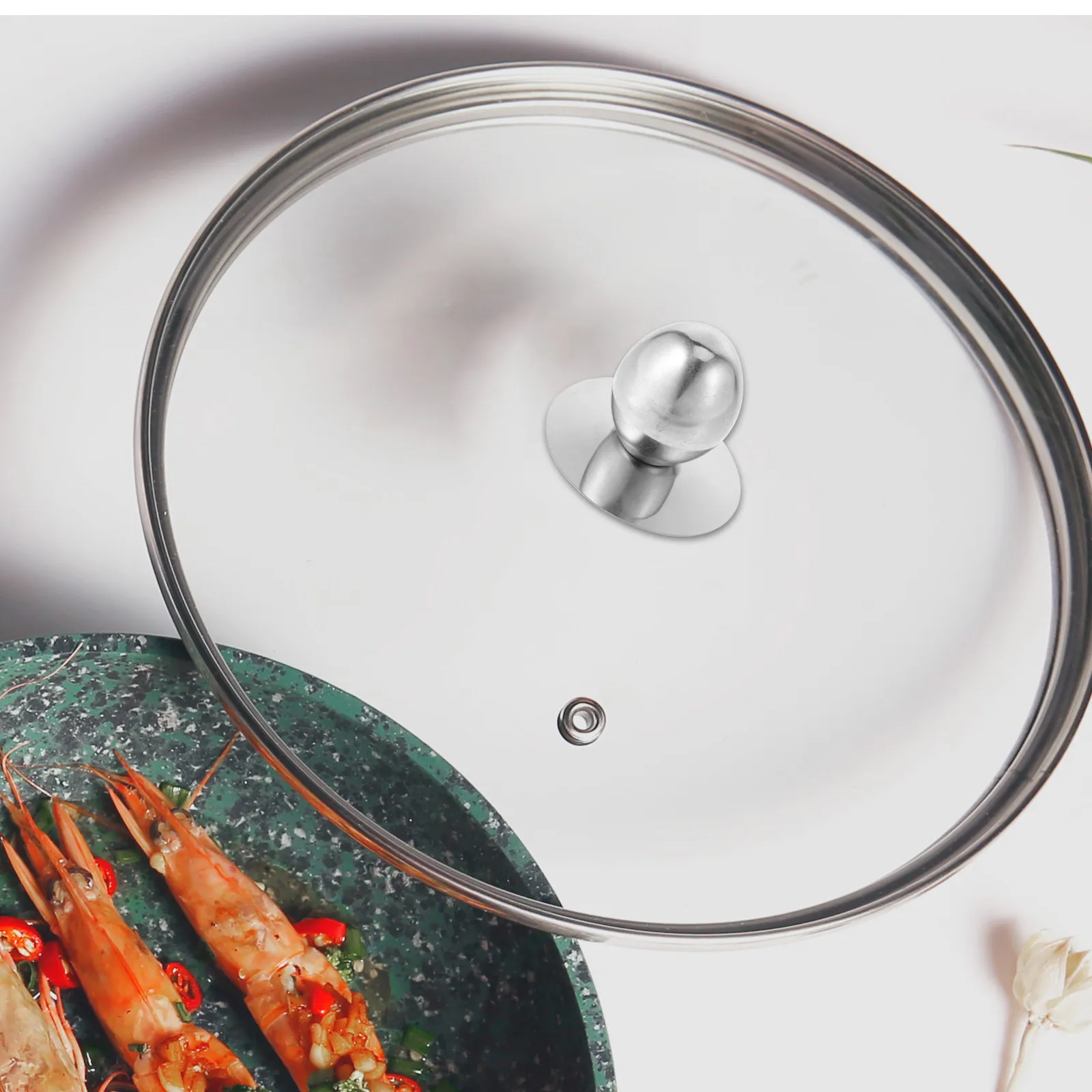 2 Pcs Stainless Skillet Pan Casserole Lid Knobs Kitchen Cookware Handle Grip Pot Covers