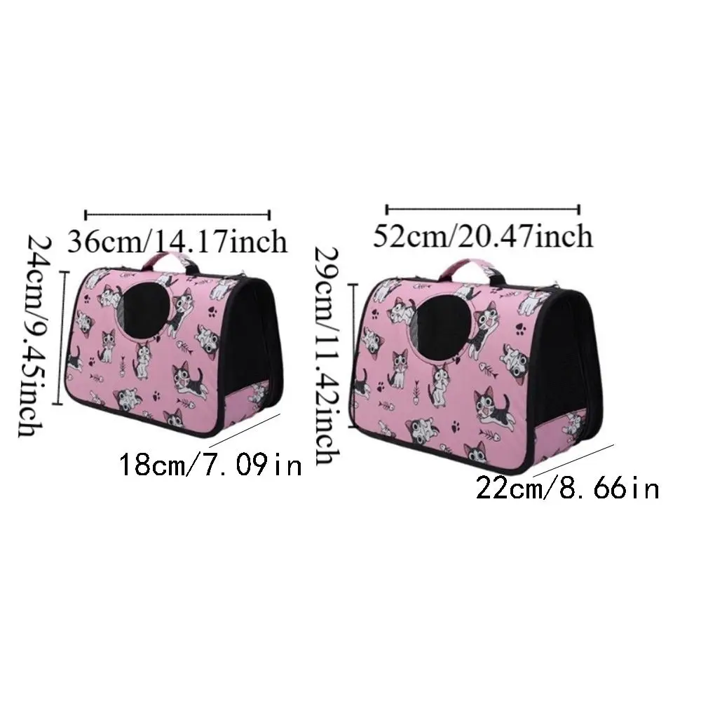Large Space Portable Pet Carrying Bag Multi Functional Breathable Pet Outing Bag Outdoor Use Shoulder Strap Foldable Cat Bag