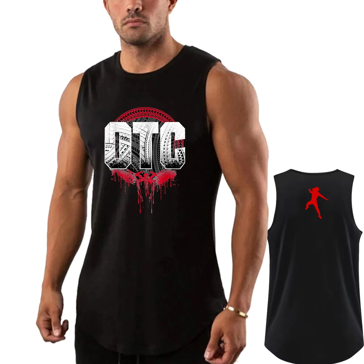 Men's Wrestling Fans Summer New Roman Reigns OTC Black Tank Top Street Casual Fashion Top