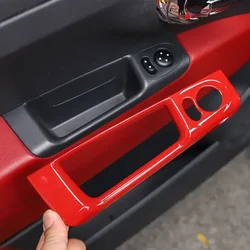 For Fiat 500 2010-2022  ABS carbon fiber car rearview mirror adjustment button decorative frame sticker interior accessories LHD