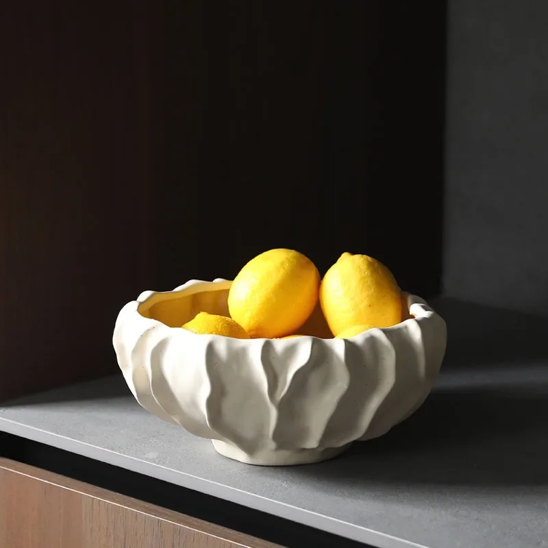 

Simple Living Room Fruit Trays Nordic Multifunctional Ceramic Kitchen Vegetables Bowl Creative Entrance Hall Art Desk Decoration