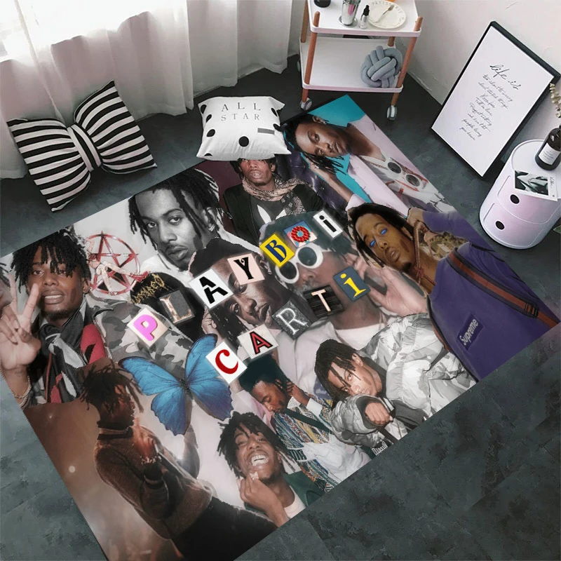 

Рэпер P-Playboi C-Carti I am Music Коврик для двери Входной нескользящий моющийся кухонный ковер Гостиная Прихожая Коврик Декор для ванной комнаты