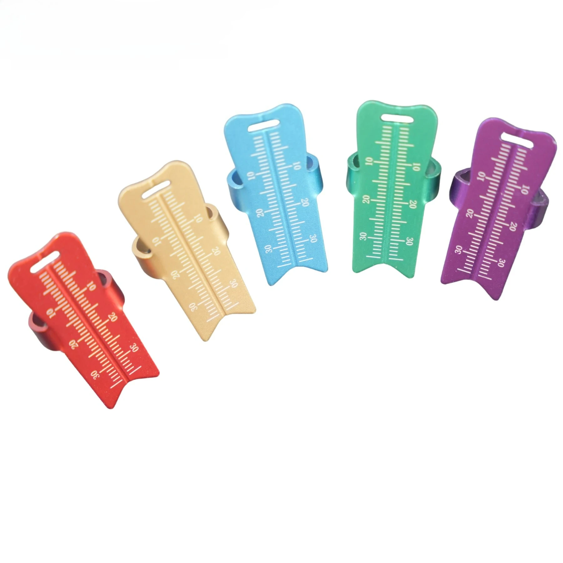 1Pcs Dental Rulers Aluminium Dentist Endo Finger Ruler Measure Scale Endodontic Dental Instruments Measuring Endo Ruler