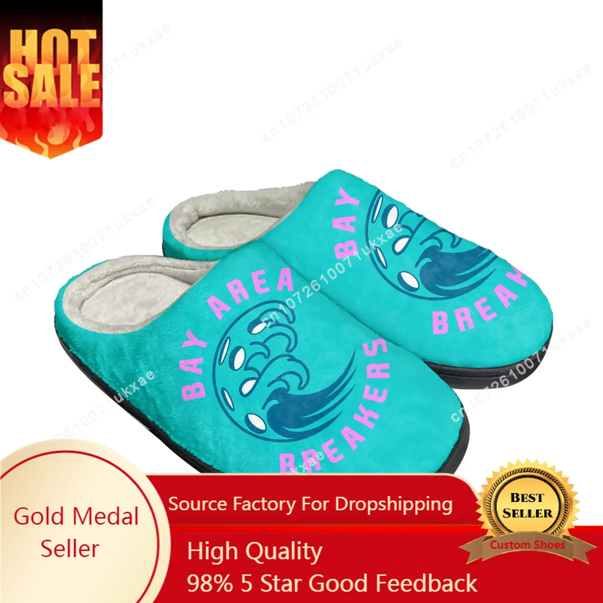 BAY AREA BREAKERS pickleball Home Cotton Slippers Mens Womens Plush Bedroom Casual Keep Warm Shoes Thermal Indoor Slipper DIY