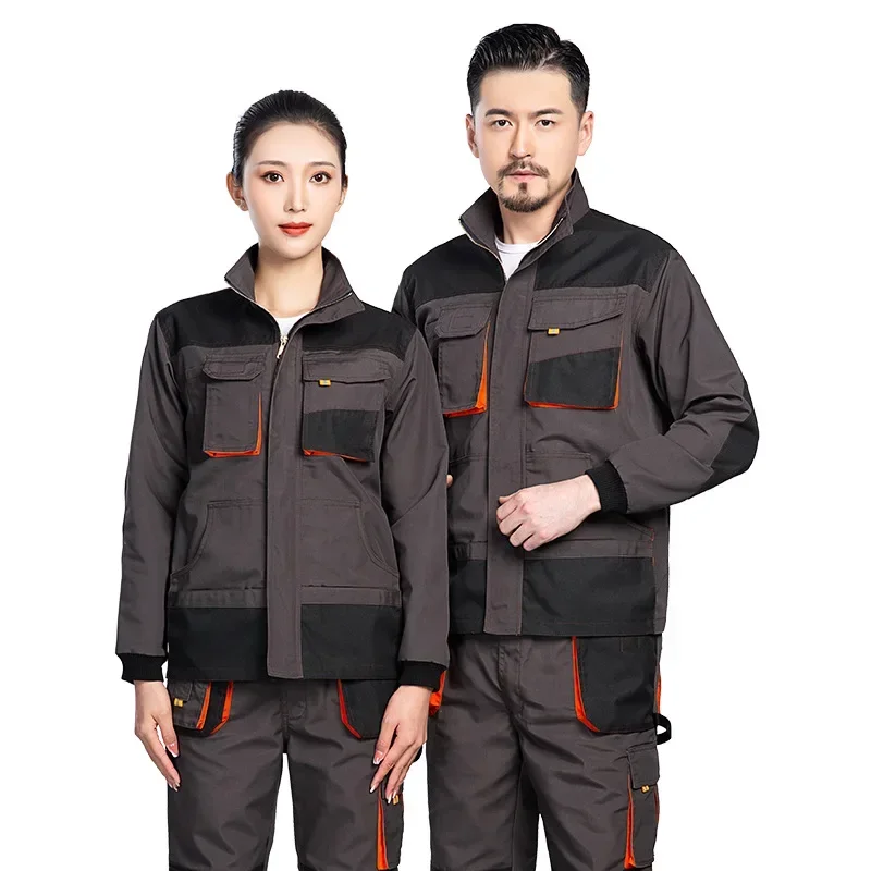 Men's Cargo Jacket and Pants Working Jacket Workwear for Mechanic Carpenter Electrician