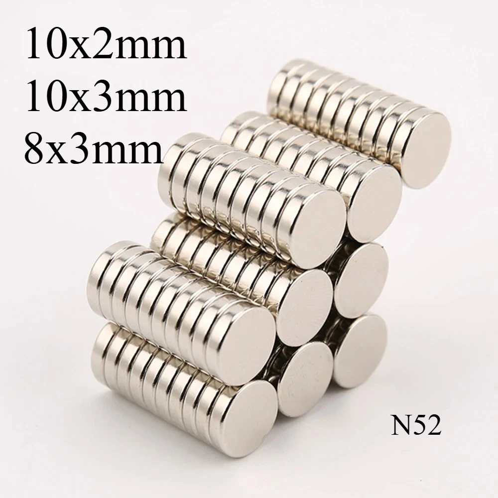 

N52 10x2 10x3 10x5 8X3 Strong Disc Aimant Motor Scooter Refrigerator Magnets Office Home Ebike Diy Customised