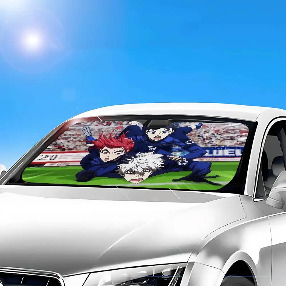 Anime B-blue L-lock-S Cool Stylish And Trendy Windshield Sunshade, Car Windshield Cover, Car Sunshade Curtain view 4