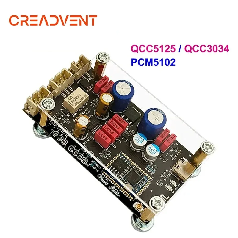 بلوتوث 5.1 استقبال QCC5125 QCC3034 LDAC APTX HD محول لاسلكي USB PCM5102 DAC لوحة فك تشفير الصوت 24Bit/96Khz ل AMP