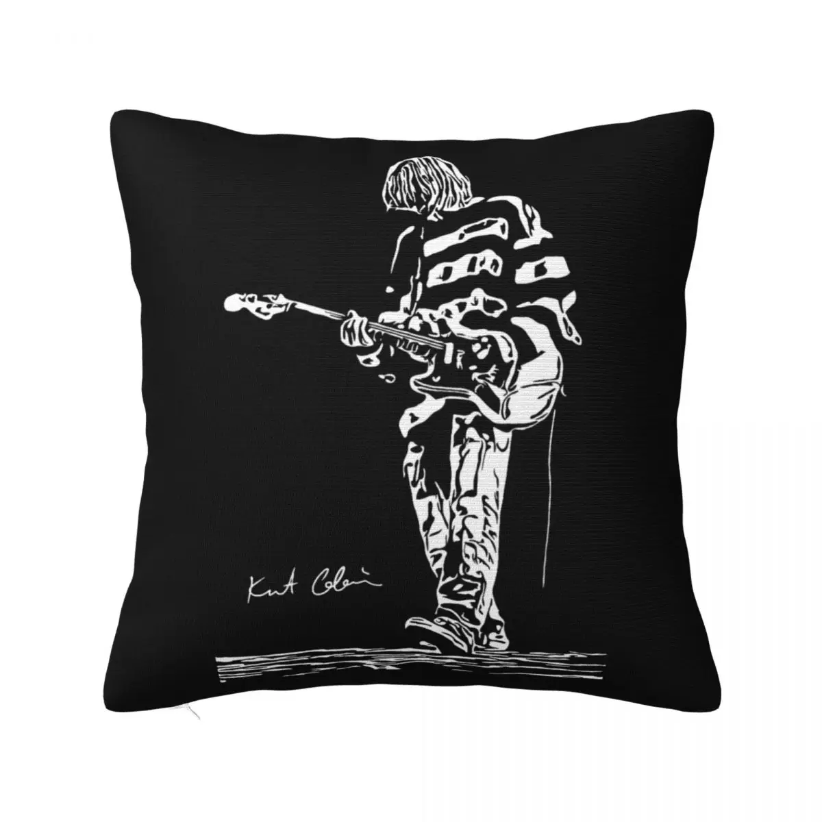 Kurt Cobain Guitar Pillowcase Printing Fabric Cushion Cover Decorations Pillow Case Cover Car Wholesale 45X45cm