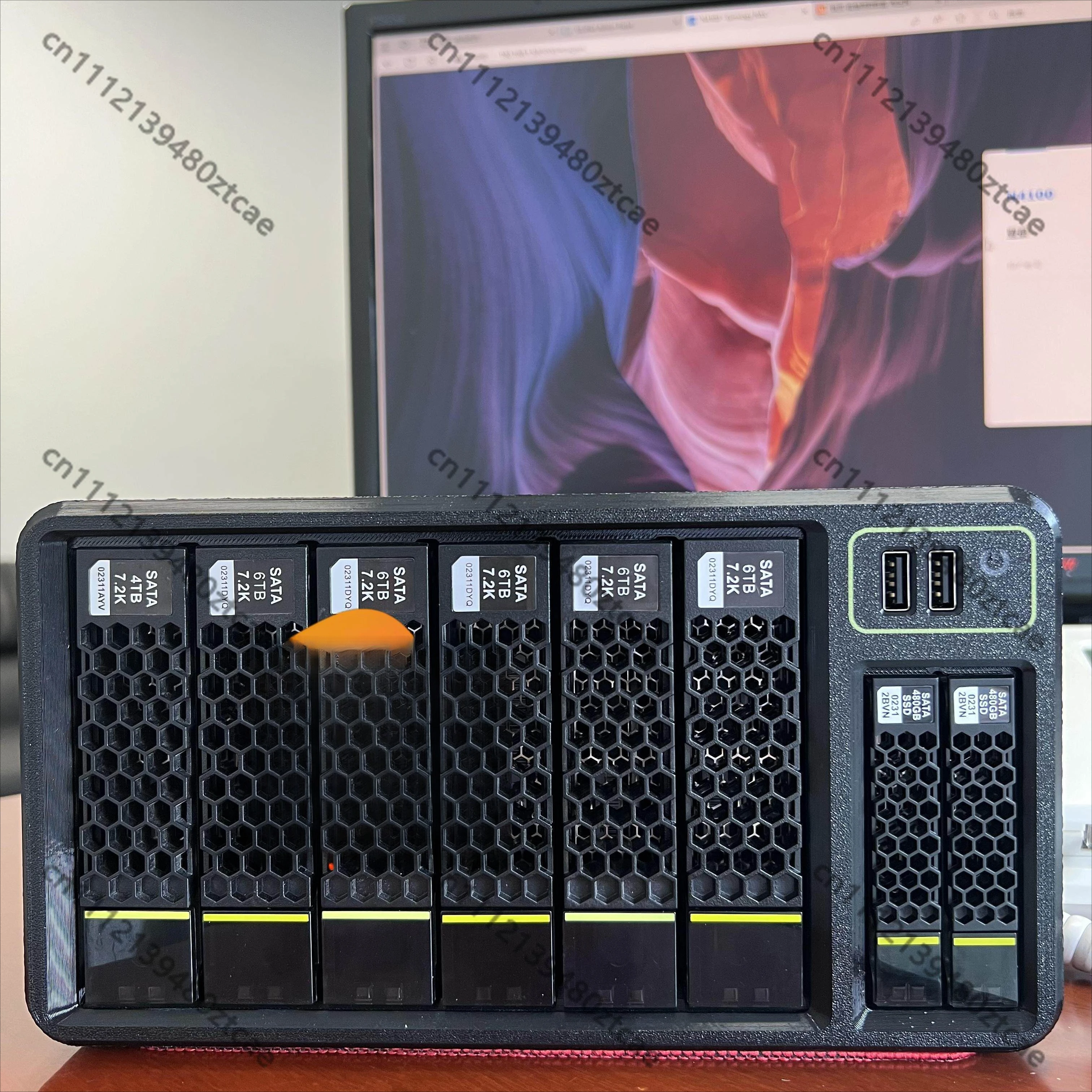 6-Bay Custom Mini NAS-Gehäuse für Heimnetzwerk Multi-Disk-Speicher Computer-Gehäuse