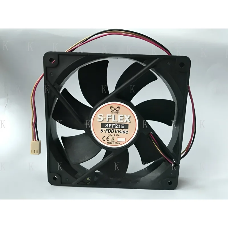 C FOR   1 PCS  Scythe Fan  S-FLEX SFF21E  DC12V 0.15A S-FDB 12025 12CM  3 Pin # A6–27