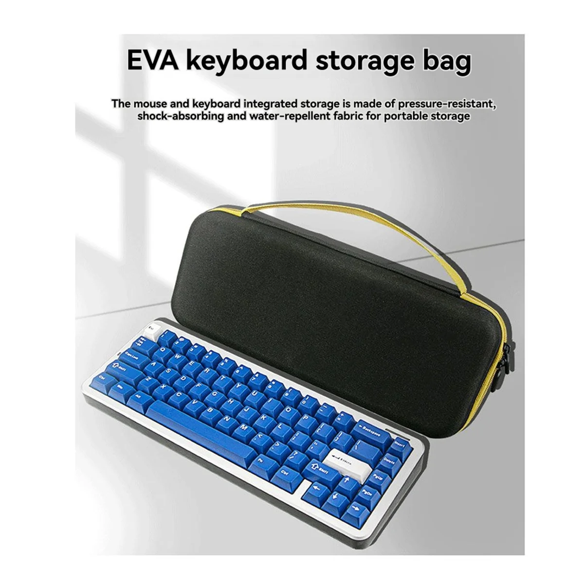 

【Домашние инструменты!】{EVA Hard Shell Портативный футляр для хранения клавиатуры Утолщенный защитный ящик большой емкости для механических клавиатур