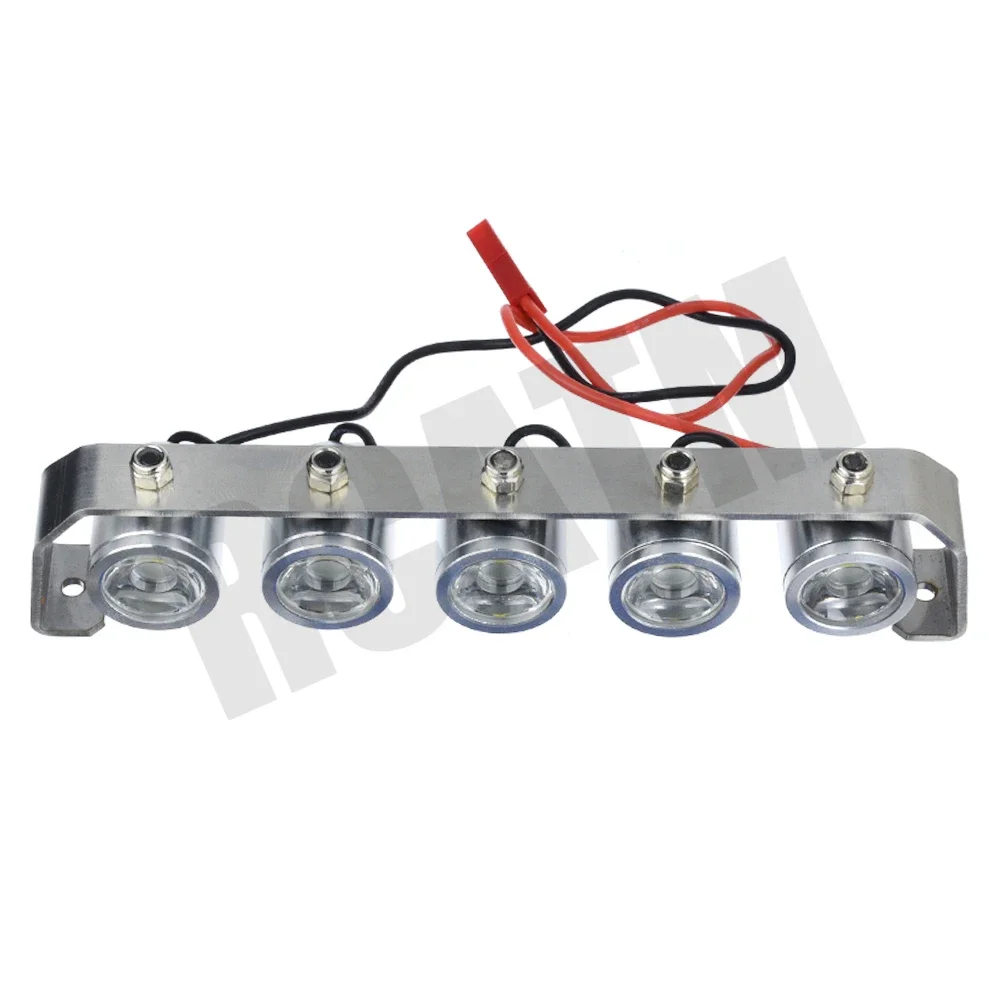 High Quality Metal Roof Light Spotlight 5 LED 5W Highlight For 1/10 RC Car TRX4 D90 D110 Axial Scx10 UDR X-MAXX E REVO Slash