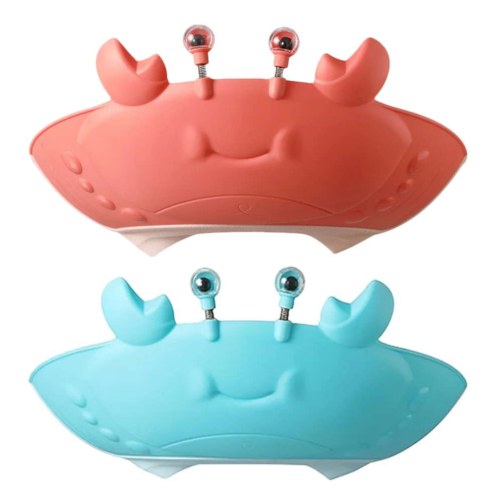 2 Pcs Crab Shampoo Cap Hats for Babies Baby Bathing Newborn Shower Caps Hair Wash Girl Child