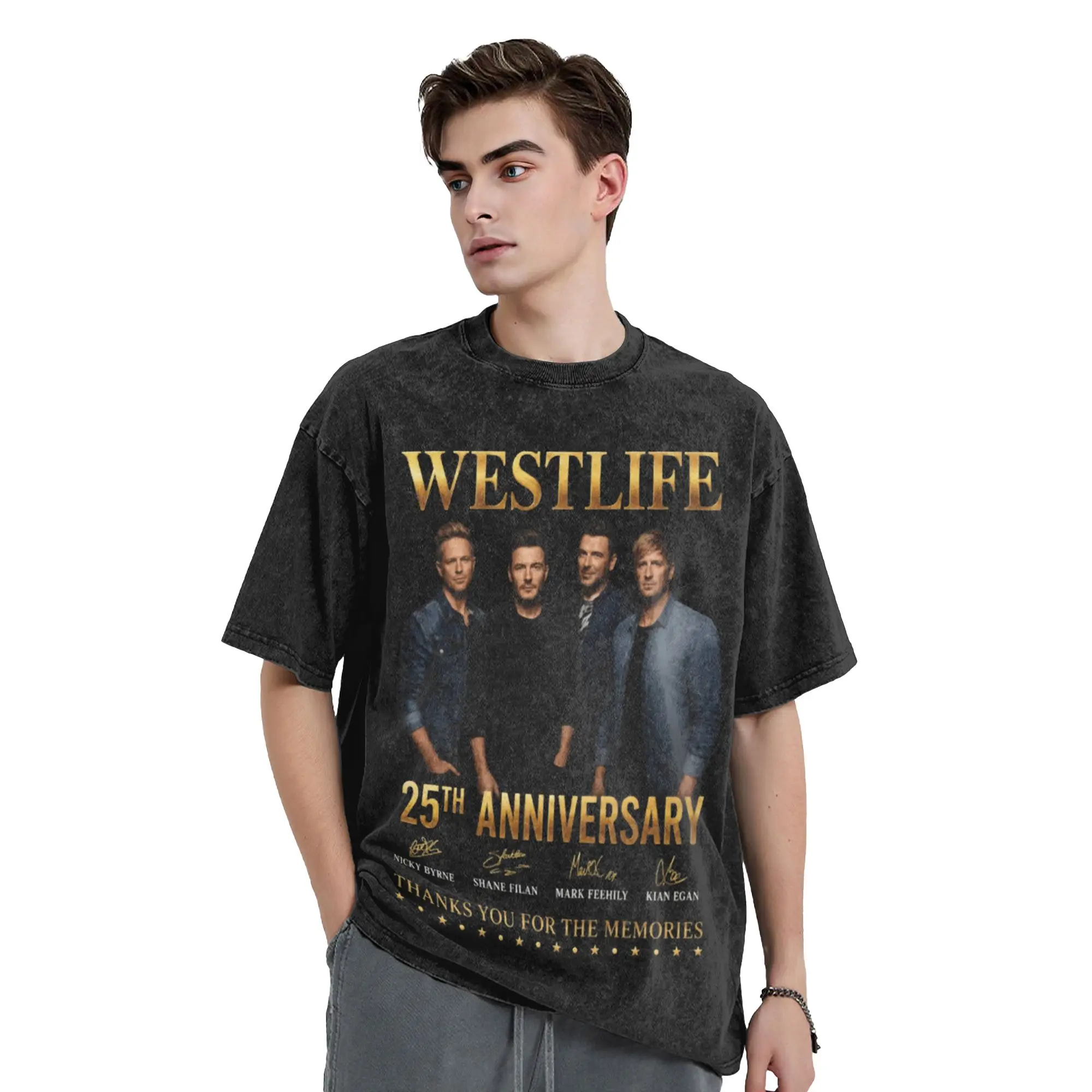 Westlife 25th Anniversary Tour 2026 T-Shirts Tees Summer Street Style Short-Sleeve T-Shirt O-Neck Fashion Casual Tee Shirt Cheap