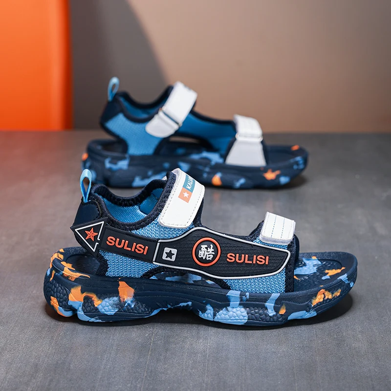 

Kids Sandals for Boy 2025 Summer New Soft Soled Anti-slip Casual Walking Outdoor Snakers Trendy Comfortable Sandals for Children
