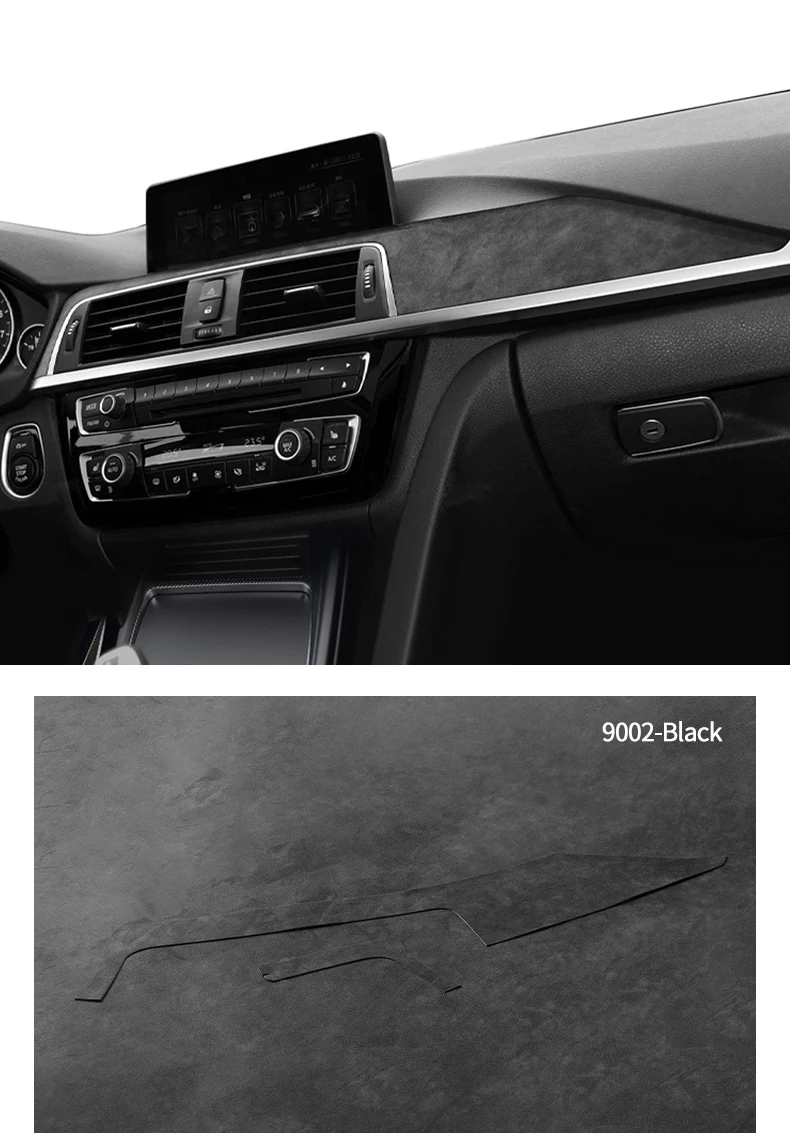 Für BMW F30 F32 F34 Mittelkonsole Armaturenbrett und Instrumententafel Verkleidungsaufkleber Auto-Innentuning-Zubehör aus Alcantara – Detail 9