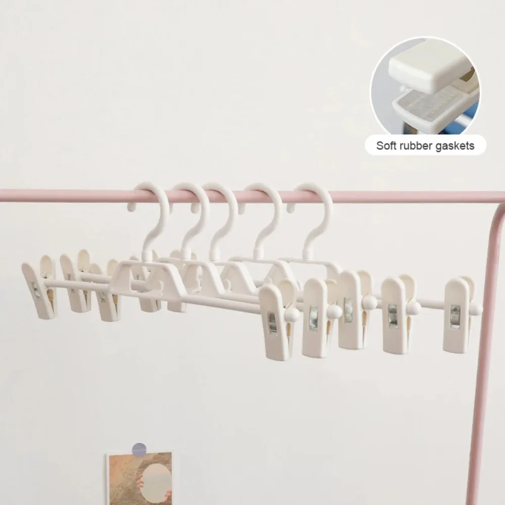 5PCS Skirt Peg Hanger Adjustable Trouser Clips Save Space Hangers Non-Slip Fix Clip Hanger Skirt Peg Hangers Wardrobe Organizer