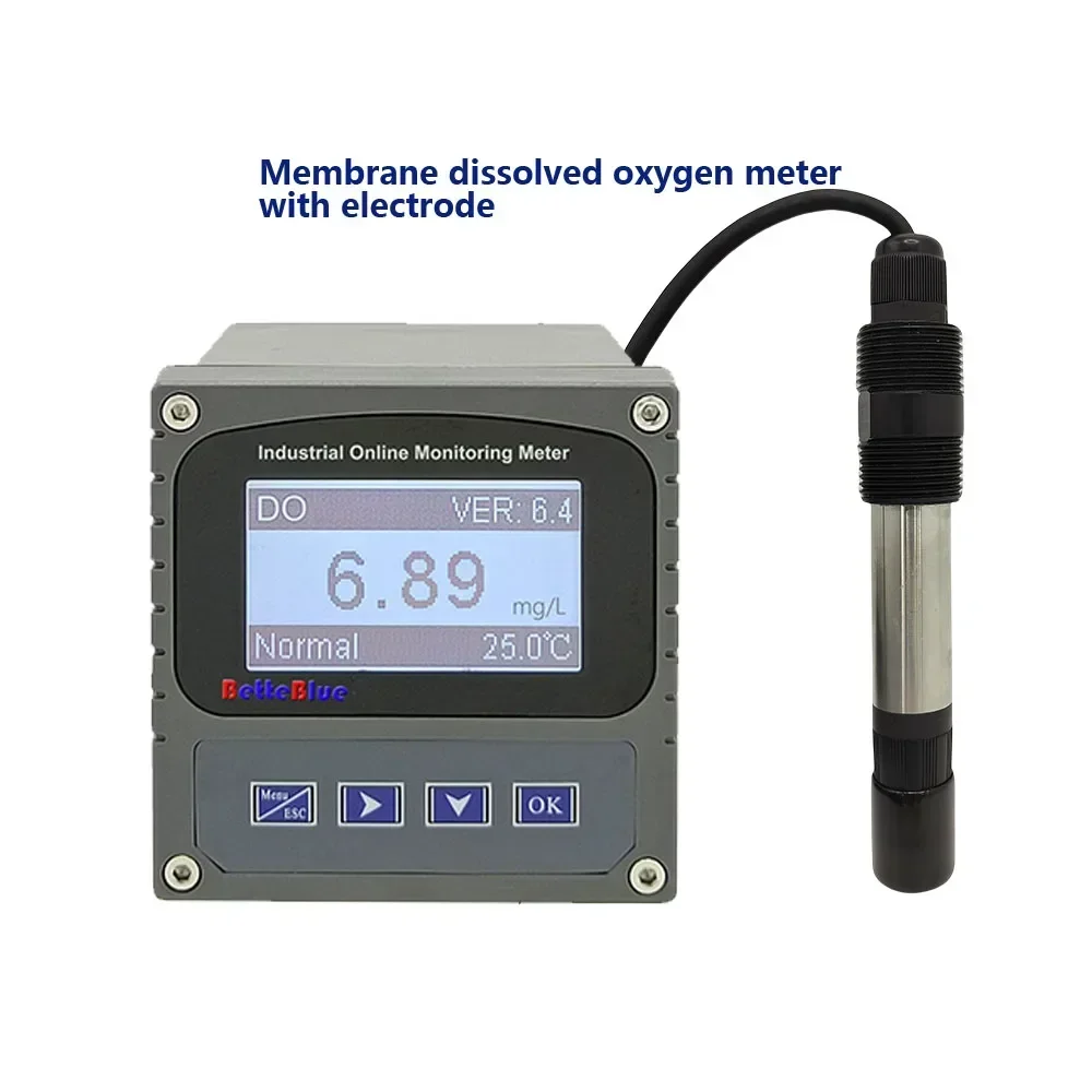 2025 تربية الأحياء المائية بركة السمك الاستقطاب مقياس الأكسجين المذاب شاشة ديجيتال غشاء تحكم O2 الاستشعار #3