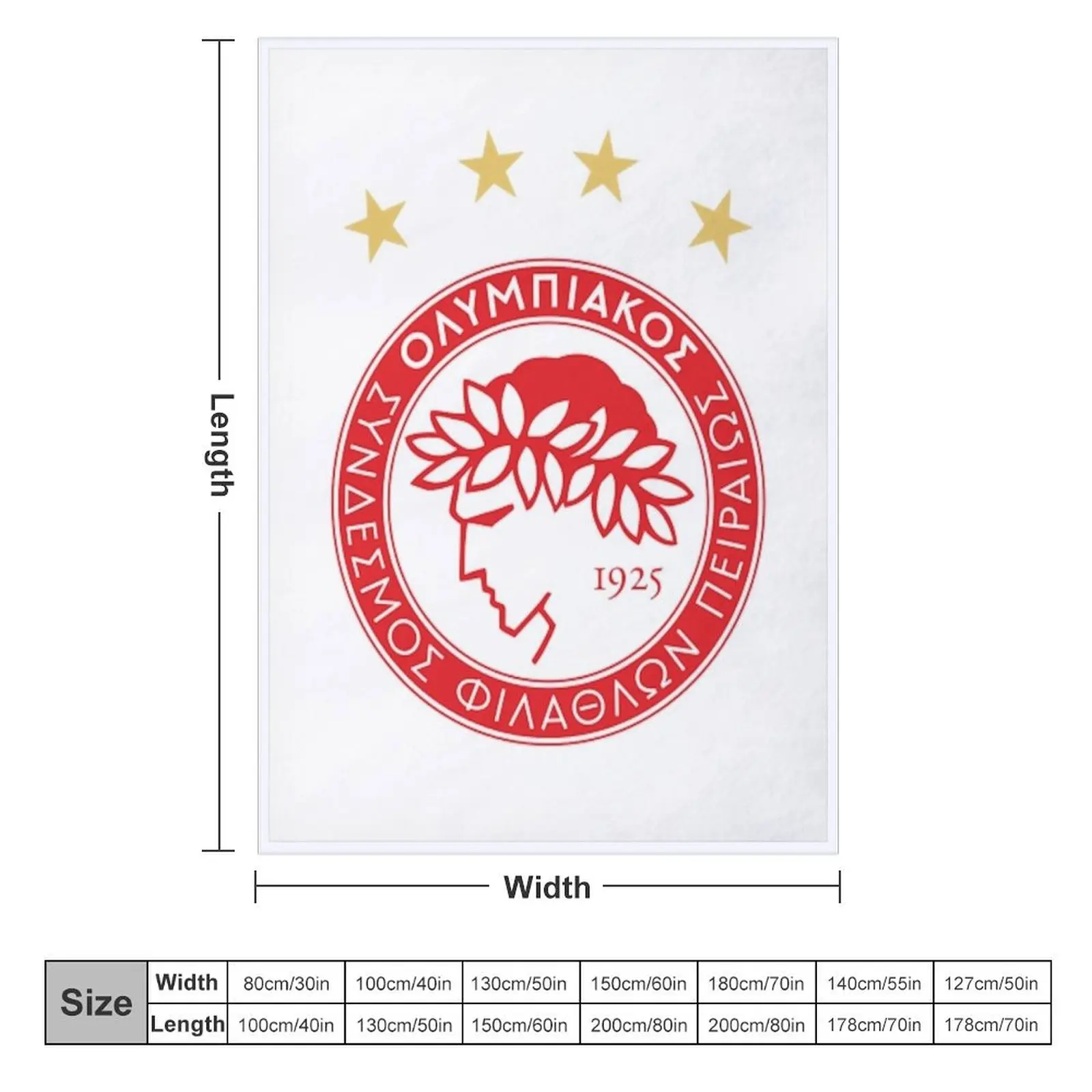 Olympiacos Throw Blanket Summer valentine gift ideas Hairy Blankets