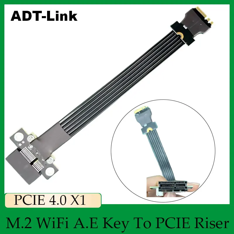 

ADT-Link PCIE 4.0 x1 Gen4 M.2 Удлинительный кабель с клавишным интерфейсом Wi-Fi A.E M.2 NVME SSD-адаптер M.2 Wifi Riser для видеокарты