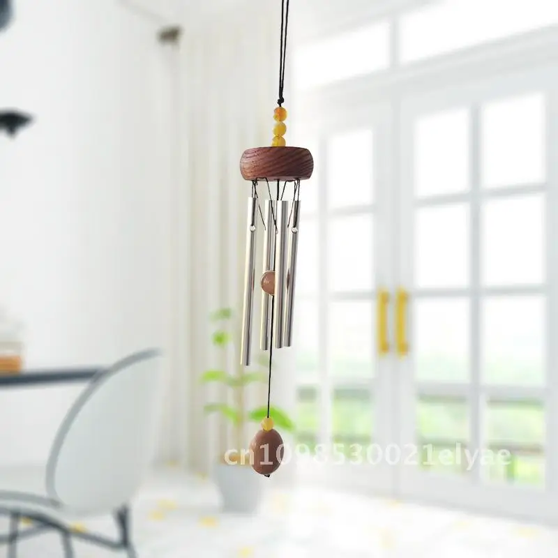 

Mini Solid Wood Solid Aluminum Rod Metal Wind Chime Small Fresh Home Decoration Pendant Door Decoration Gift Car Wind Chime