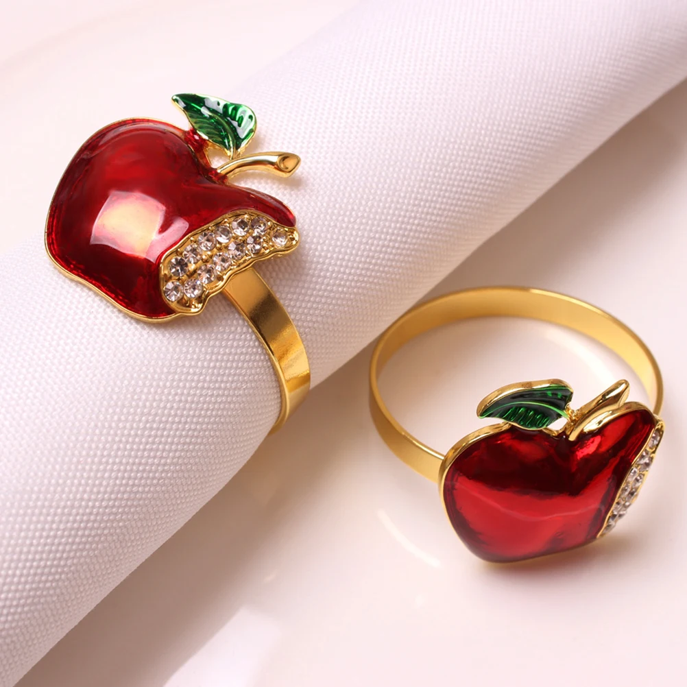 

6pcs Rings Creative Holder Shaped Ring Banquet Napkin Holder Exquisite Napkin Buckle Decorative Lovely Unique Smooth