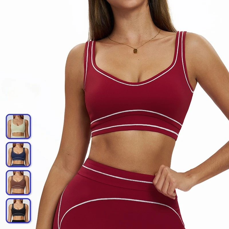 

Breathable Sports Bra Anti-Sweat Sexy U-Back Yoga Bra Shockproof Push Up Fitness Top For Women Gym Fitness Underwear Workout Bra